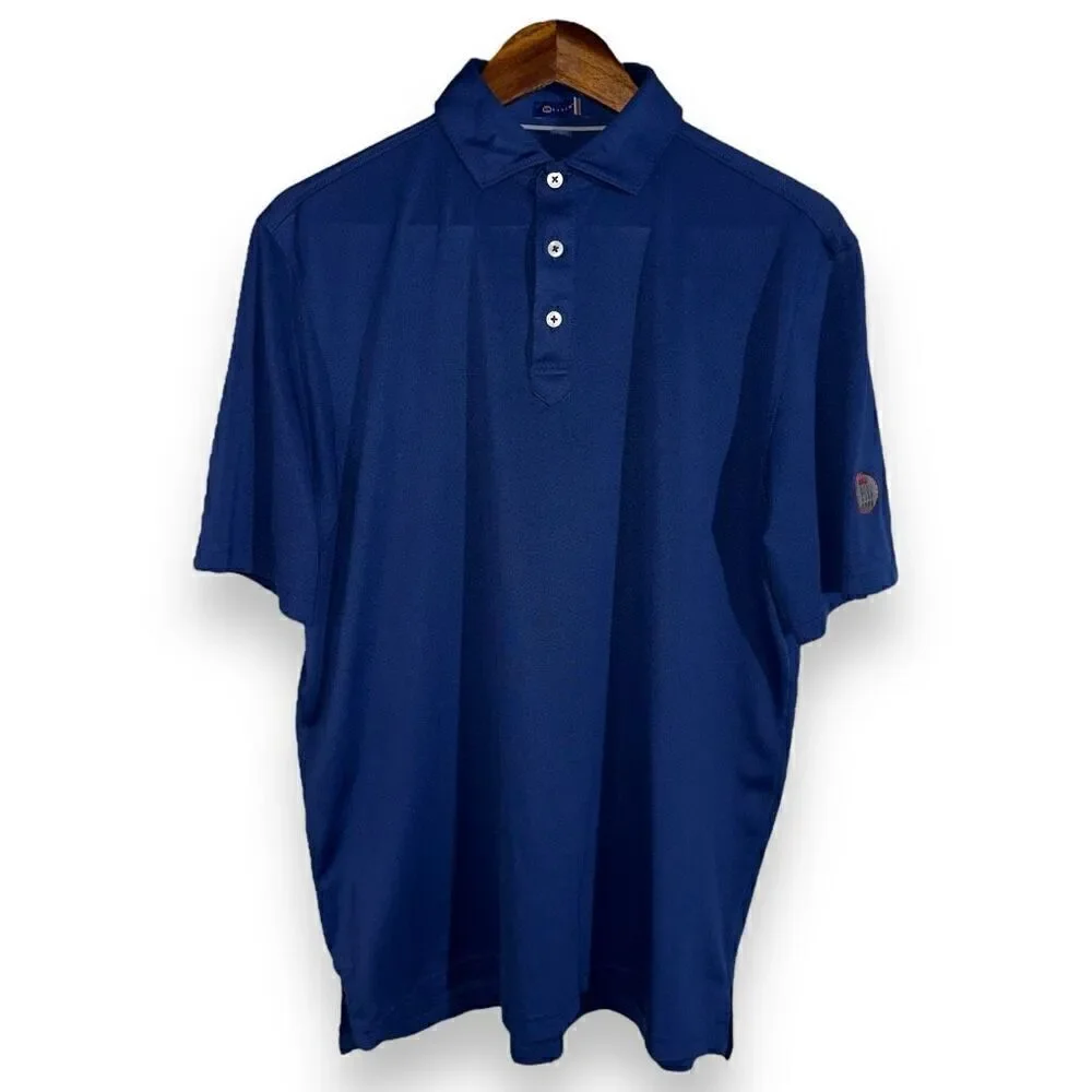 Stitch Golf Solid Navy Performance Golf Polo Shirt M